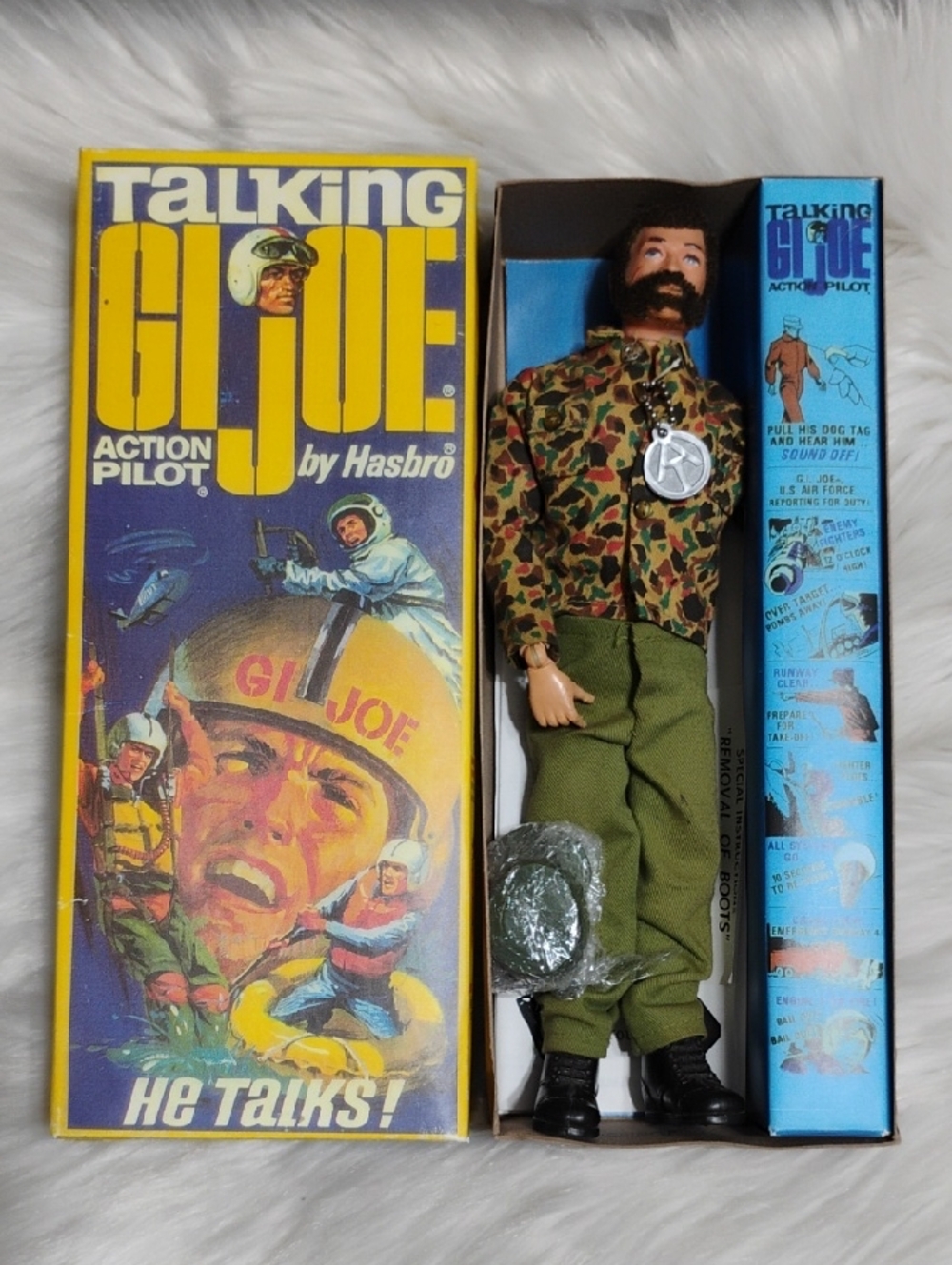 G.I. Joe Adventure Team 1964 Kung Fu Flock Hair W Repro Box